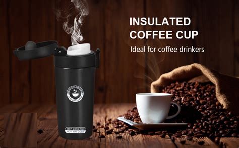 Fezda Coffee Mug Double Wall Stainless Steel Tumbler Vacuum Flask ...