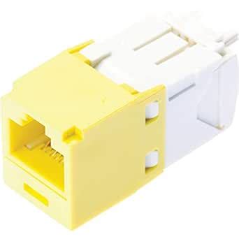 Panduit CJ688TGYL Category-6 8-Wire TG-Style Jack Module, Yellow ...