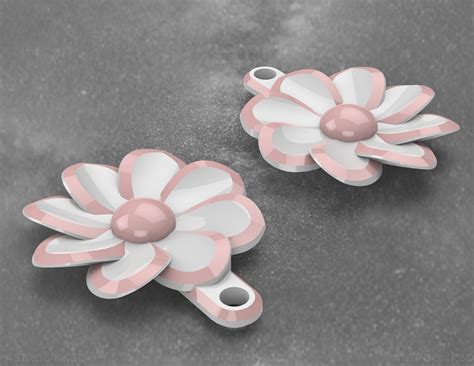 3D file Elegant 3D Printed Cherry Blossom Flower Earrings - Perfect for ...