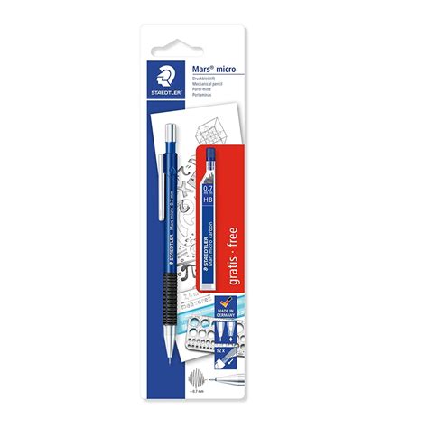 Staedtler Mars 77507 Micro 0.7mm Mechanical Pencil and 1 Tube of 0.7mm ...