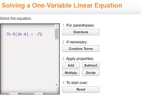 Image result for How to Solve One Variable Equations
