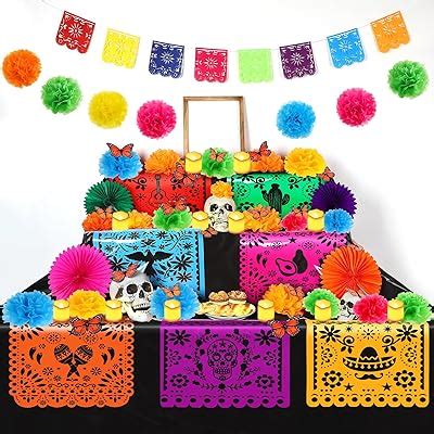 Newwiee 82 Pcs Day of the Dead Altar Kit Flameless India | Ubuy