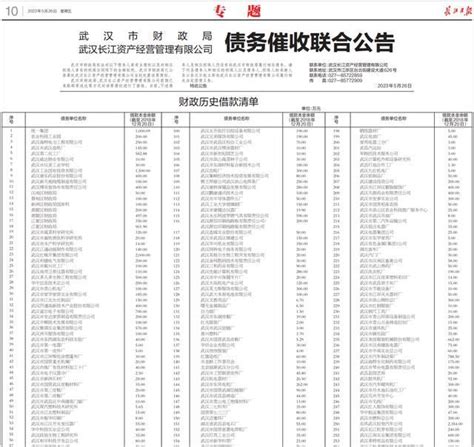 罕见！武汉财政局公开催债，涉及知名企业、多个区财政局 - 哔哩哔哩