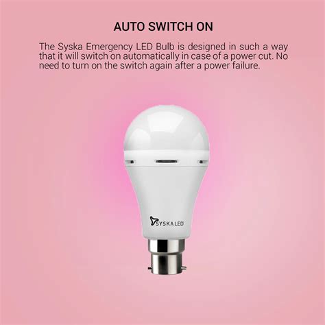 Syska EMB-9W Standard B22 Inverter Bulb (White) - Syska