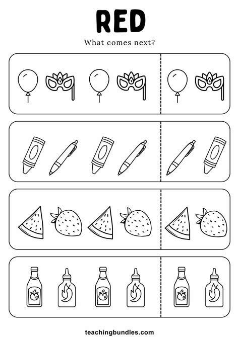 Image result for Color Red Worksheet