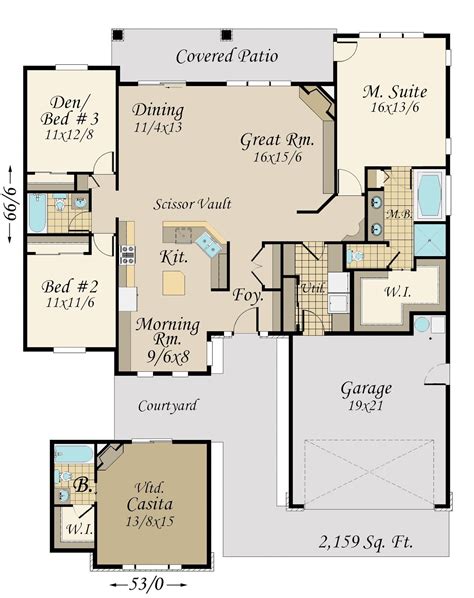 Single Story Multi Generational House Plans - Story House Plans
