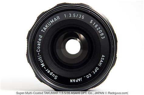 Review of Super-Multi-Coated TAKUMAR 1: 3.5 / 35 ASAHI OPT. Co., JAPAN ...