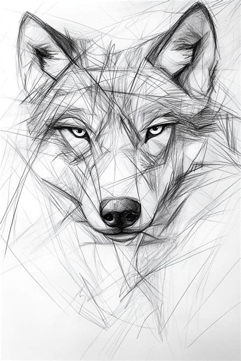 Beautiful Wolves Drawing 的图像结果