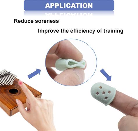 Buy Cheerock Pack of 8 Kalimba Thumb Protector, Rubber Guitar Finger ...