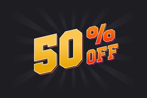50 Percent off Special Discount Offer. 50 off Sale of advertising ...