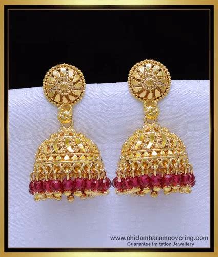 Buy 1 Gram Gold Jhumkas Online | Daily Wear Collections