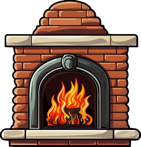 AI generated Fireplace clipart design illustration 36520497 PNG