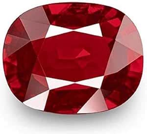 GEMS RIVER Ruby Gemstone 6.00 Ratti Original manik Stone Ring Original ...