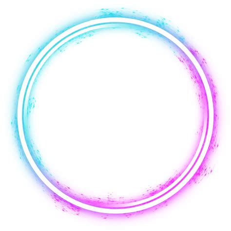 Cyan Circle PNG Transparent, Neon Bright Cyan And Purple Circle, Circle ...