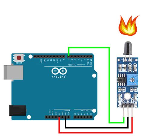 Design and Simulate Flame Sensor Interfacing with Arduino 的图像结果