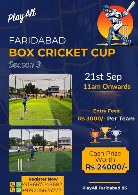 Faridabad Box Cricket Championship Season - 03, PlayAll Faridabad 86 ...