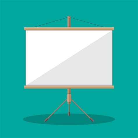 Empty projection screen, presentation board | Premium Vector