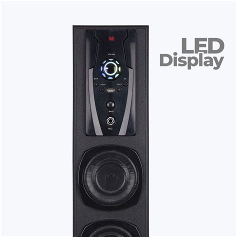 Zebronics Legend Tower Speaker - 80W, LED display, karaoke