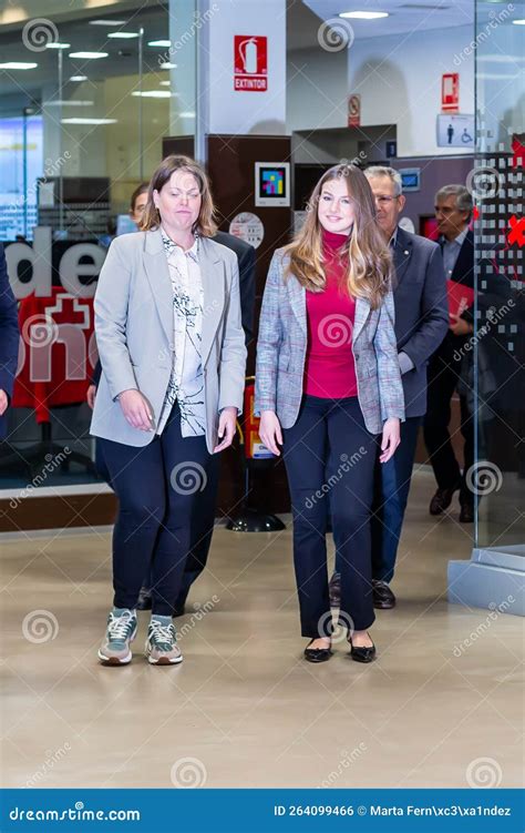 Madrid, Spain- December 15, 2022: the Princess of Asturias Visits the Headquarters of the Red ...