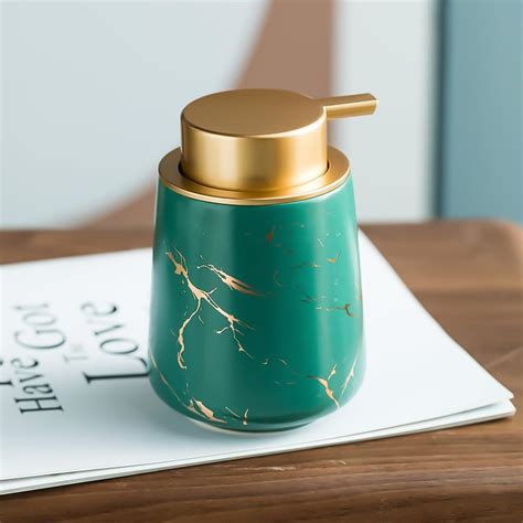 Ekhasa Ceramic Handwash Dispenser Bottle (400ml) (Green) | Liquid Soap ...