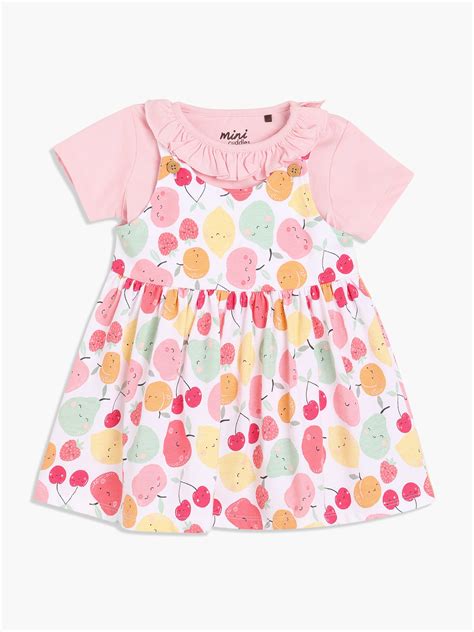 Baby Girls Fruit-Print Pinny Set, Multicolour – MiniKlub.in