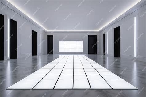 Premium Photo | Modern Art Room with Reactive LED Floor Panels Mockup