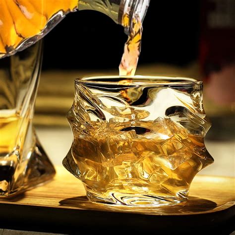 Buy GLASKEY Unique Cognac Glasses, 10.5 oz Hand Blown Crystal Whiskey ...