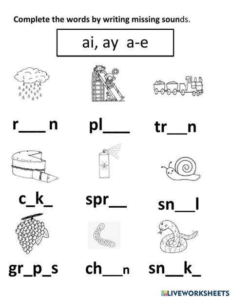 Worksheet for Beginning and Ending Sounds: Phonics Words