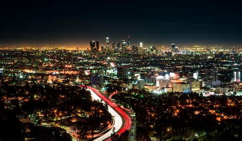 MichaelPocketList: Los Angeles at Night from Hollywood Bowl Overlook ...