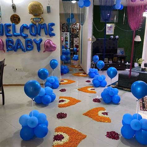 Simple Welcome Baby Decoration At Home