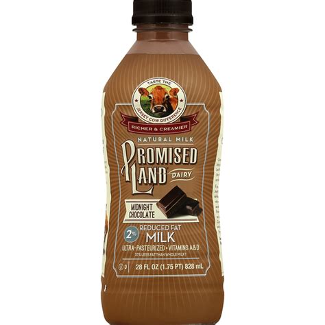 Promised Land Milk, Reduced Fat, Midnight Chocolate (28 oz) Delivery or ...