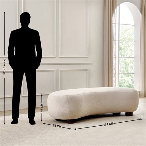 Buy Kai Fabric Bench - Beige from Home Centre at just INR 24999.0