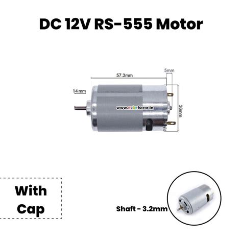 Buy DC 12V RS-555 Motor | Makerbazar