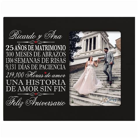 Personalized 25th Anniversary Spanish Photo Frame Gift Ideas - LifeSong ...
