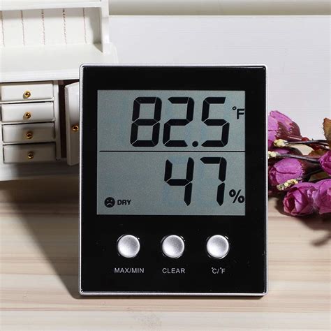 LCD Electronic Digital Indoor Thermometer Hygrometer Temperature ...