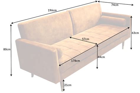 Schlafsofa COUTURE senfgelb 3-Sitzer | Riess-Ambiente.de