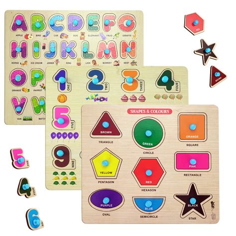 Buy Lefan Wooden Learning Educational Board for Kids, Puzzle Toys for 2 ...