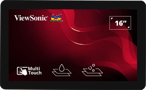 ViewSonic XF1630 15.6” Open Frame Touch Monitor for 24/7 Continuous ...