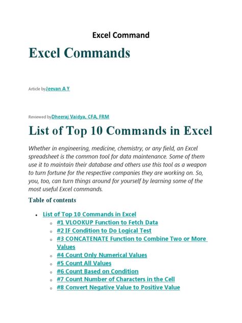 Basic Excel Commands 的图像结果