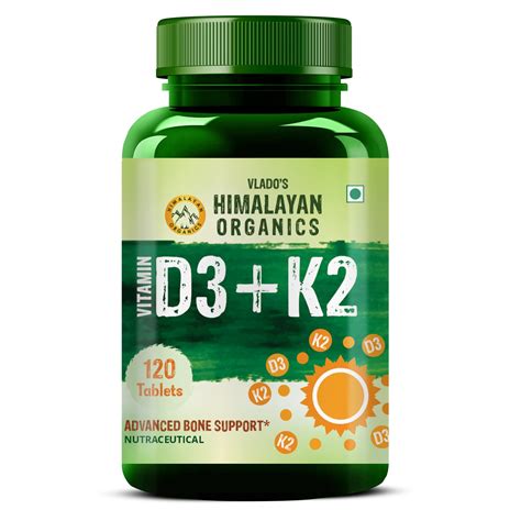 Himalayan Organics Vitamin D3 + K2 Tablets – Sushain
