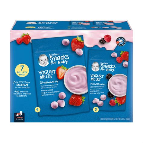 Gerber Snacks for Baby Yogurt Melts, 7 pk./10 oz. | BJ's Wholesale Club