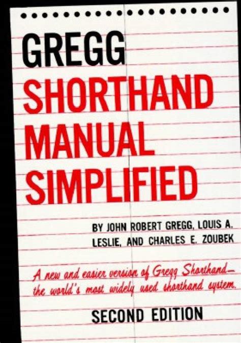 The GREGG Shorthand Manual Simplified: Buy The GREGG Shorthand Manual ...