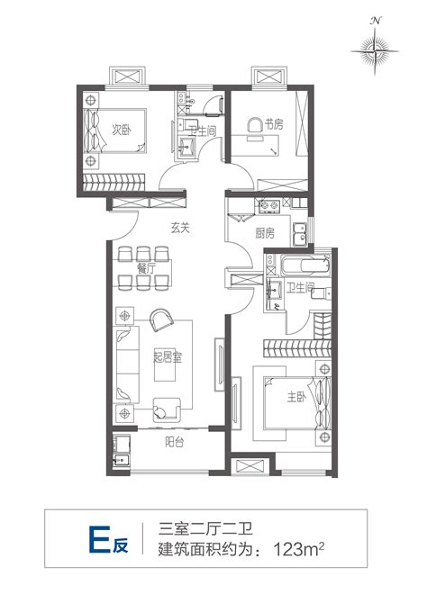 简欧风格88平米二居室客厅装修图片_别墅设计图