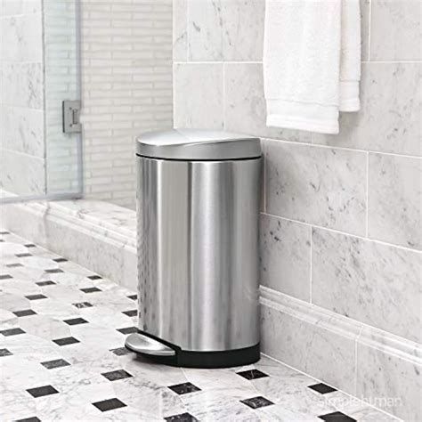 simplehuman 6L Semi-Round Bathroom Trash Can with India | Ubuy