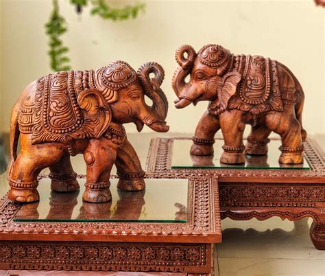 Wooden elephants – Manvantra Decor