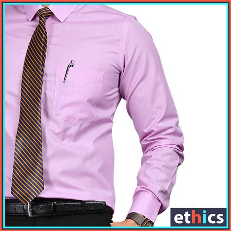 Purple Mens Plain Readymade Uniform Shirts For Corporate Staff– Uniform ...