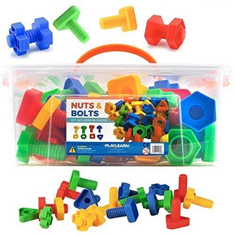 Buy Playlearn Nuts and Bolts Toy for Kids – Fine Motor STEM Toy for All ...