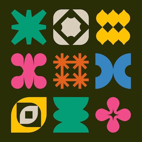 Hand drawn retro geometric shape illustration | Free Vector