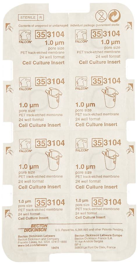 BD 353104 Falcon Translucent Polyethylene Terephthalate Cell Culture ...