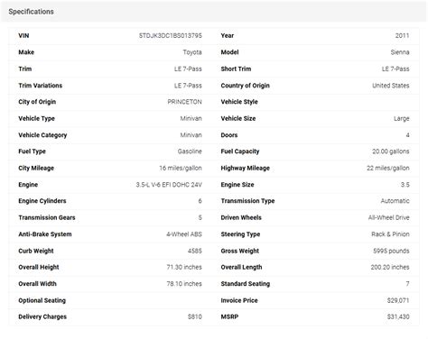 Image result for Toyota VIN Decoder Build Sheet
